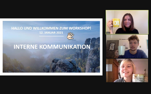 Die Studierenden beim Online-Workshop Die Studierenden beim Online-Workshop
